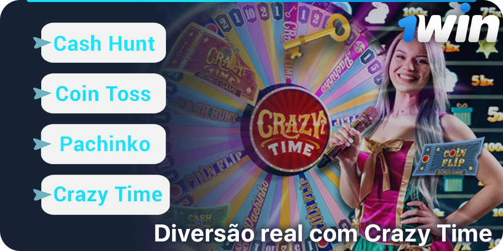 Jogue Crazy Time ao Vivo, Ganhe até 25.000x!