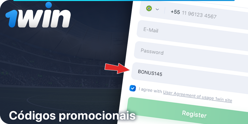 Use o código promocional para obter um bônus extra a 1Win