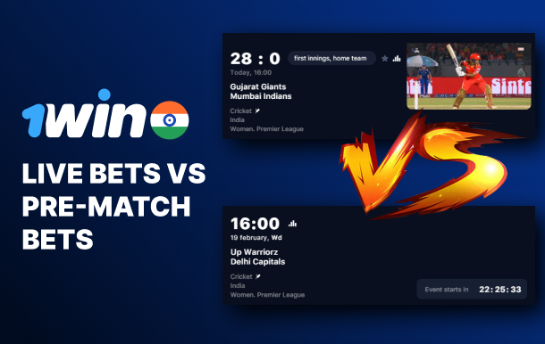 Comparing live and pre-match bets on 1Win