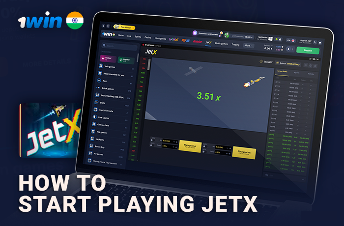 How to play JetX on 1win