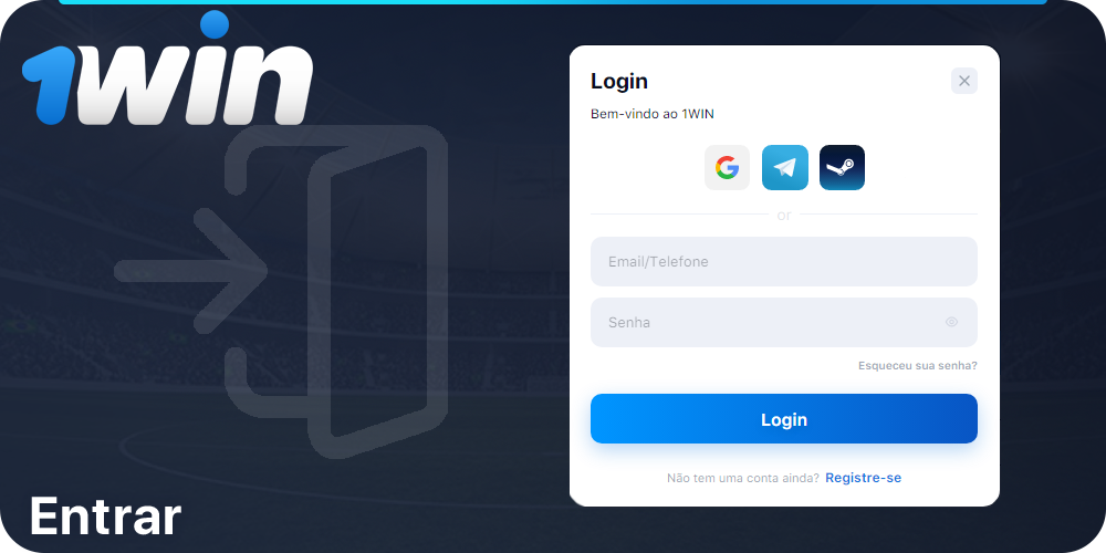 procedimento de login 1Win