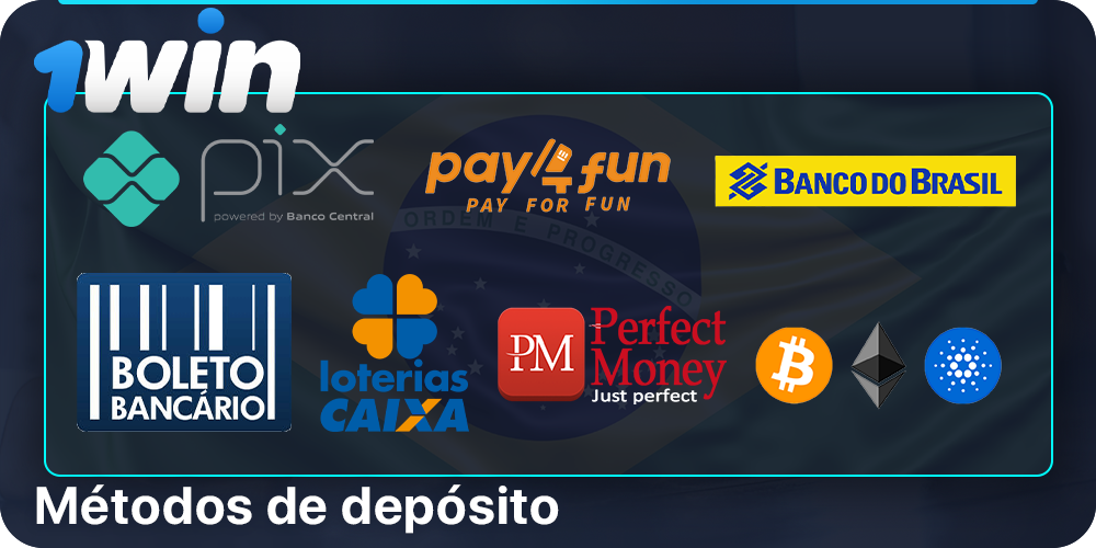 Métodos de depósito e saque em 1Win Brasil