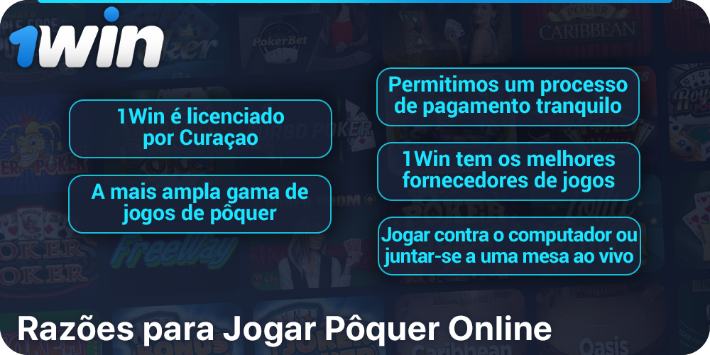 Principais razões para os jogadores brasileiros jogarem pôquer online na 1Win