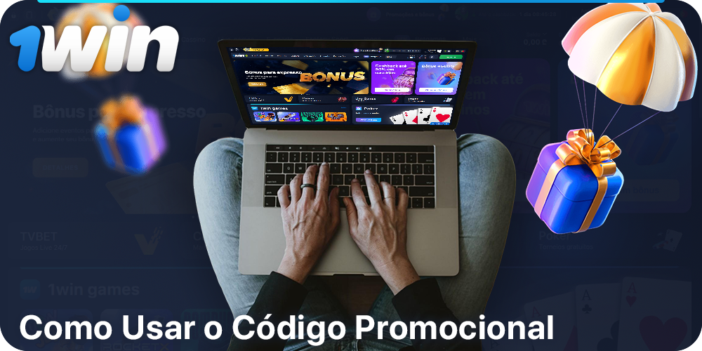 Instruções sobre como usar um código promocional no 1Win