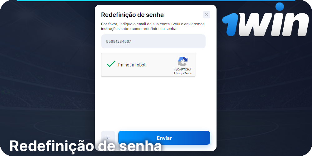 Instruções sobre como recuperar uma senha de 1Win